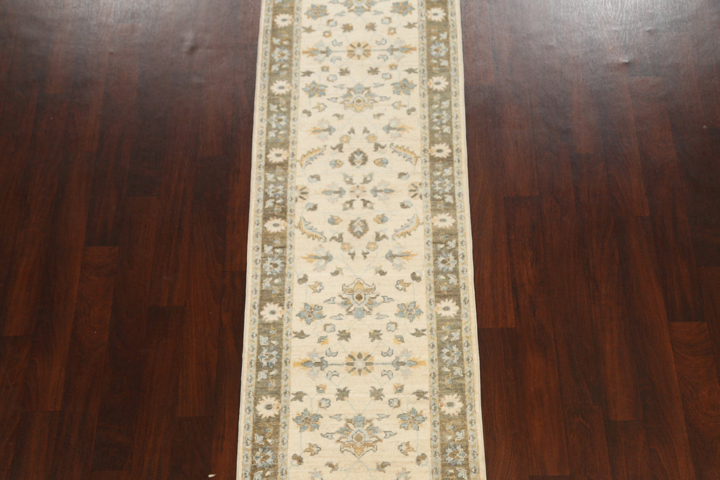 Vegetable Dye Floral Peshawar Chobi Oriental Runner Rug 3x10