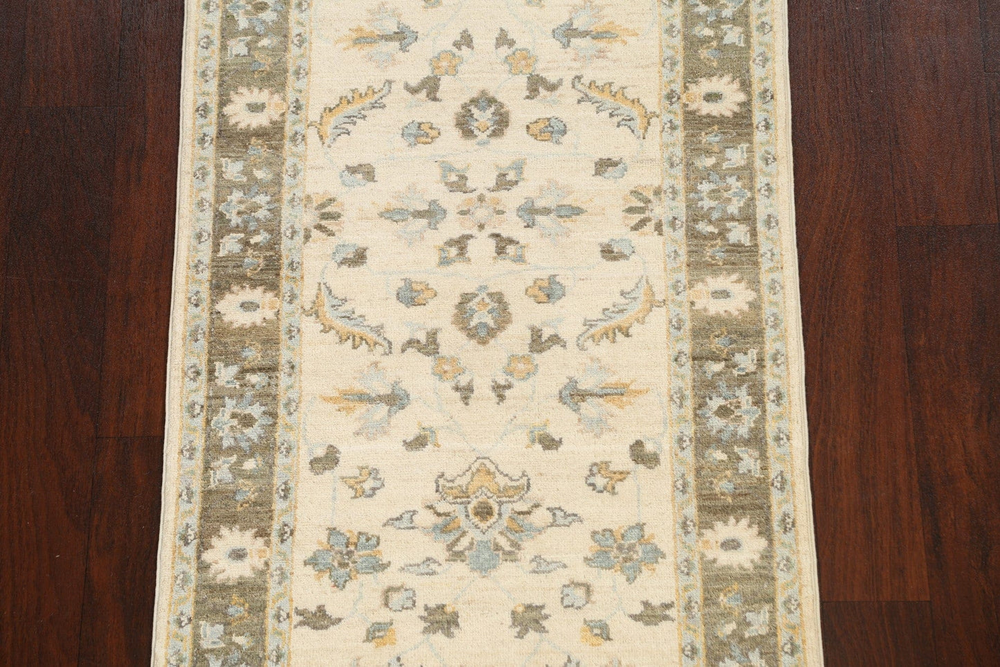 Vegetable Dye Floral Peshawar Chobi Oriental Runner Rug 3x10