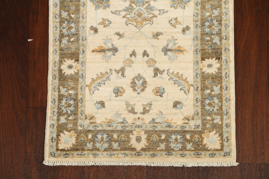 Vegetable Dye Floral Peshawar Chobi Oriental Runner Rug 3x10