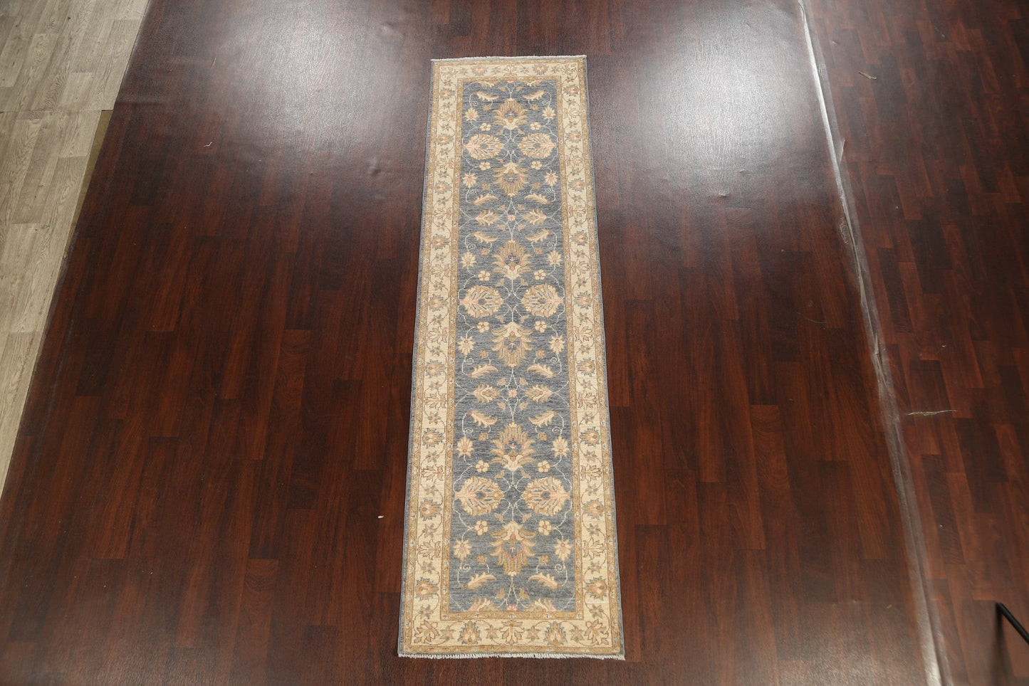 Vegetable Dye Floral Peshawar Chobi Oriental Runner Rug 3x10