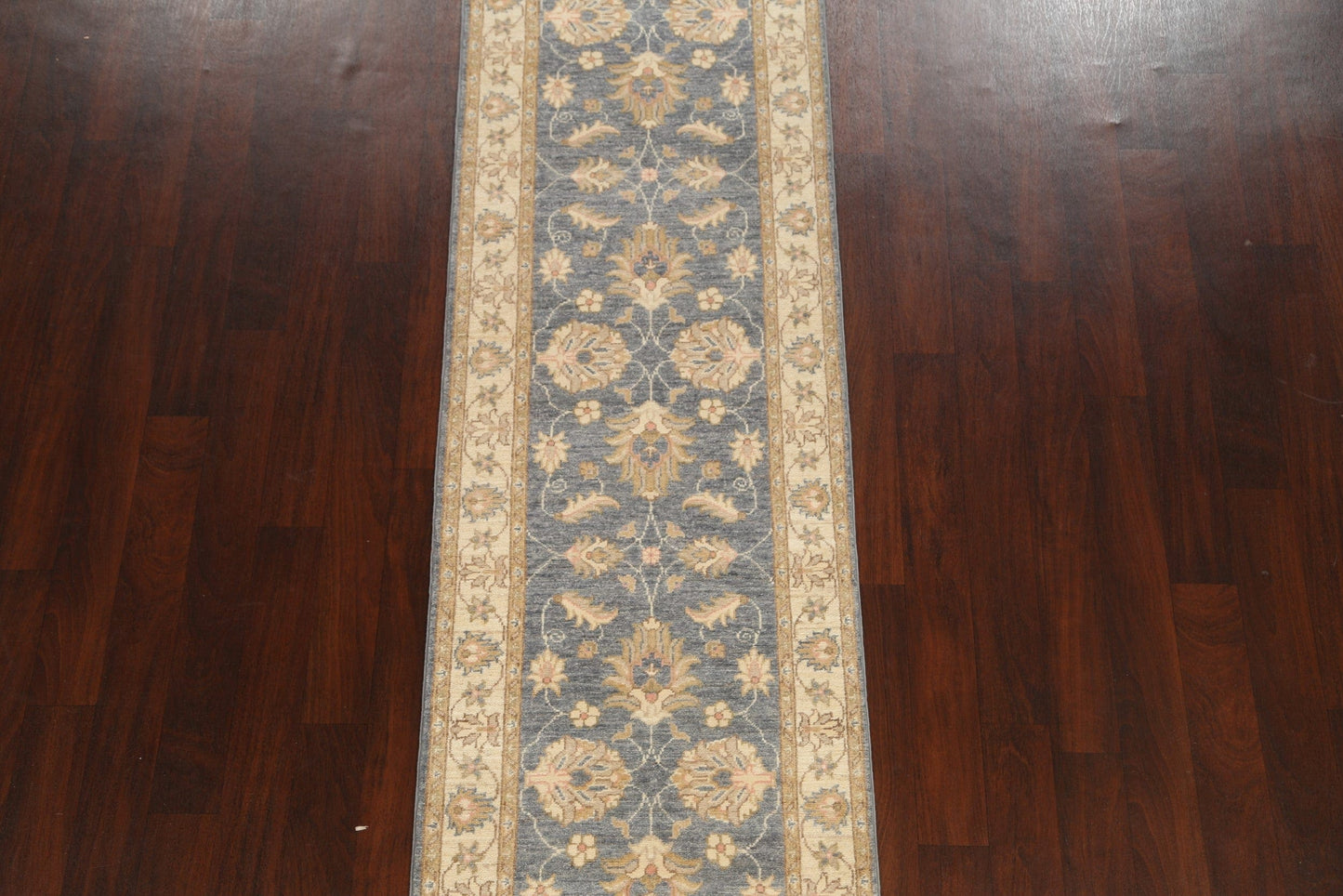 Vegetable Dye Floral Peshawar Chobi Oriental Runner Rug 3x10