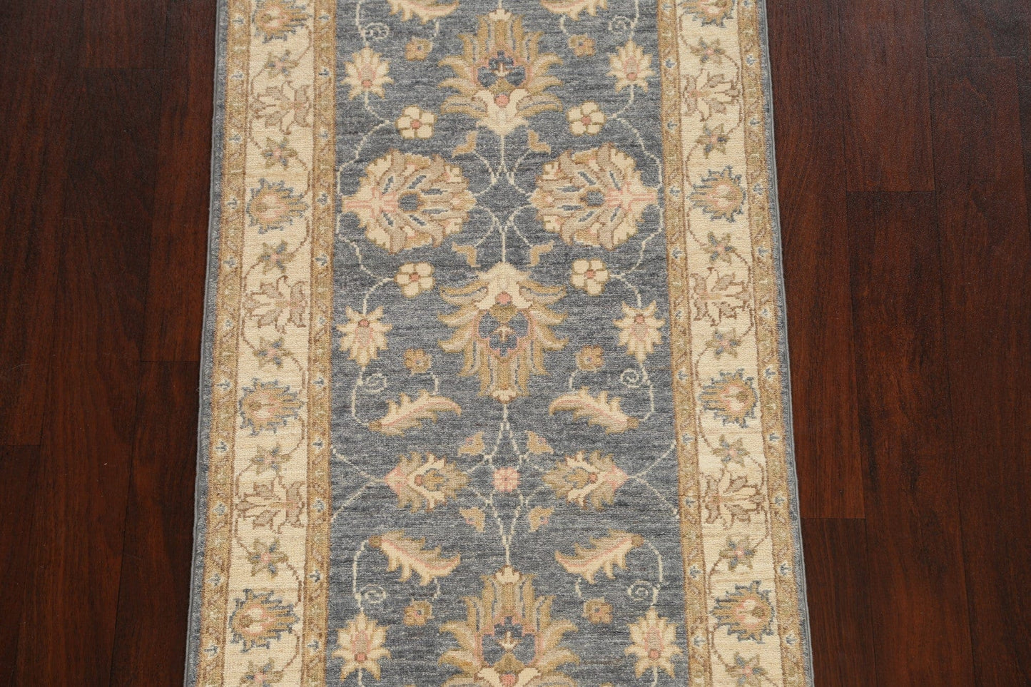 Vegetable Dye Floral Peshawar Chobi Oriental Runner Rug 3x10