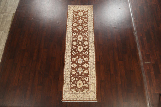 Vegetable Dye Peshawar Chobi Oriental Runner Rug 3x10