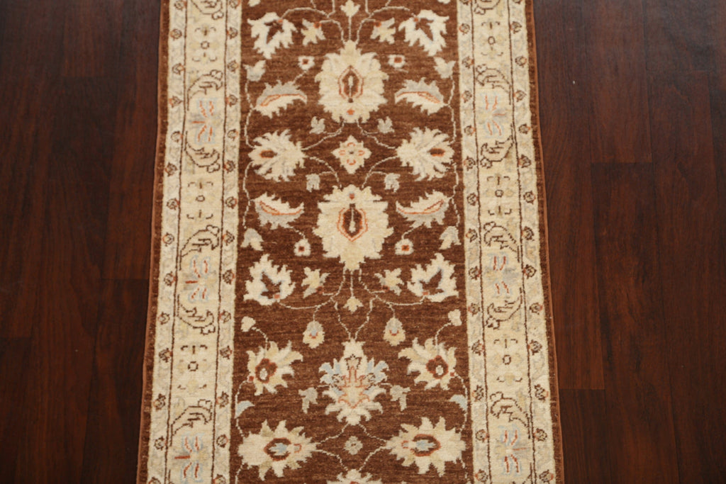 Vegetable Dye Peshawar Chobi Oriental Runner Rug 3x10