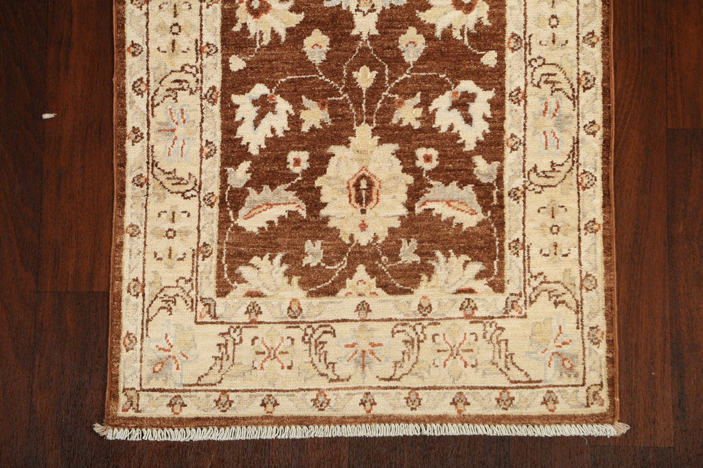 Vegetable Dye Peshawar Chobi Oriental Runner Rug 3x10