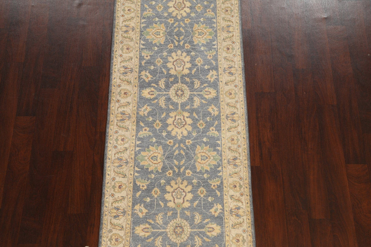 Vegetable Dye Floral Peshawar Chobi Oriental Runner Rug 3x10