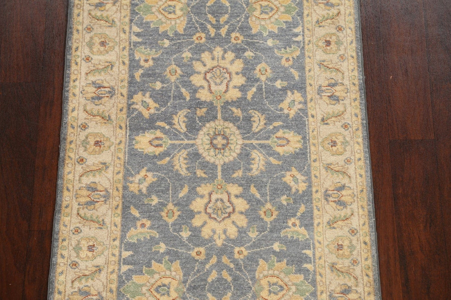 Vegetable Dye Floral Peshawar Chobi Oriental Runner Rug 3x10