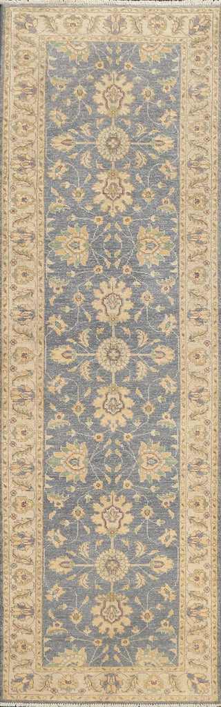 Vegetable Dye Floral Peshawar Chobi Oriental Runner Rug 3x10