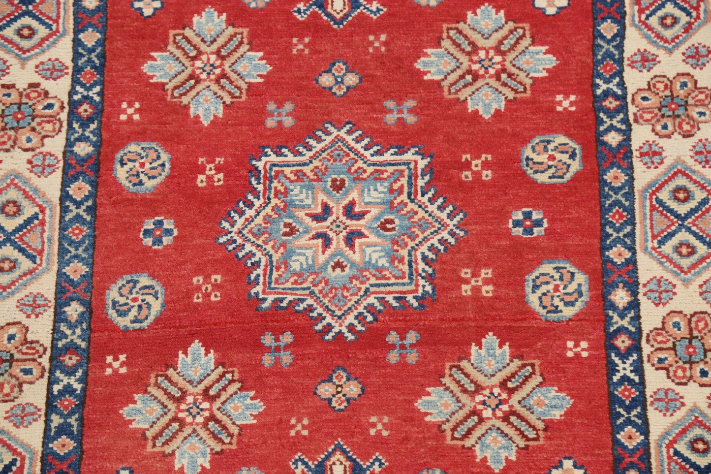 Geometric Kazak Oriental Area Rug 3x5