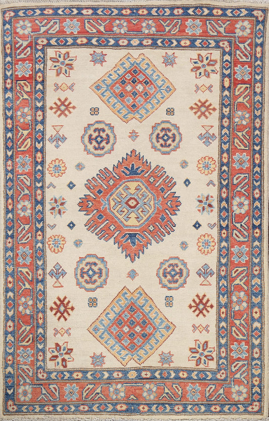 Geometric Kazak Oriental Area Rug 3x5