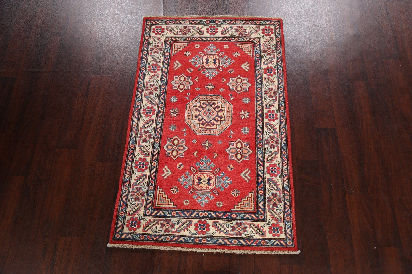 Geometric Kazak Oriental Area Rug 3x5