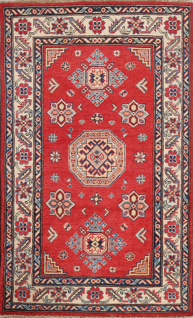 Geometric Kazak Oriental Area Rug 3x5