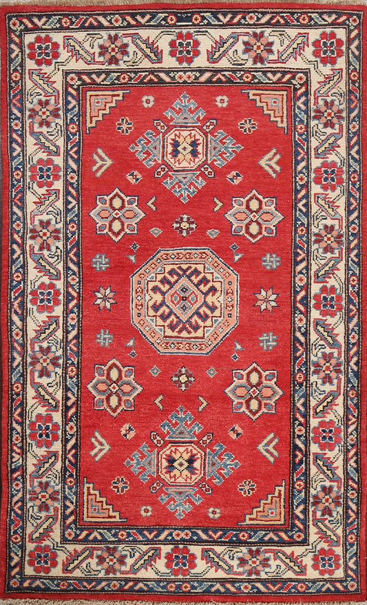 Geometric Kazak Oriental Area Rug 3x5