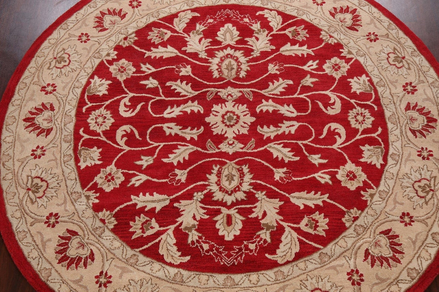 Hand-Tufted Wool Floral Round Rug 10x10