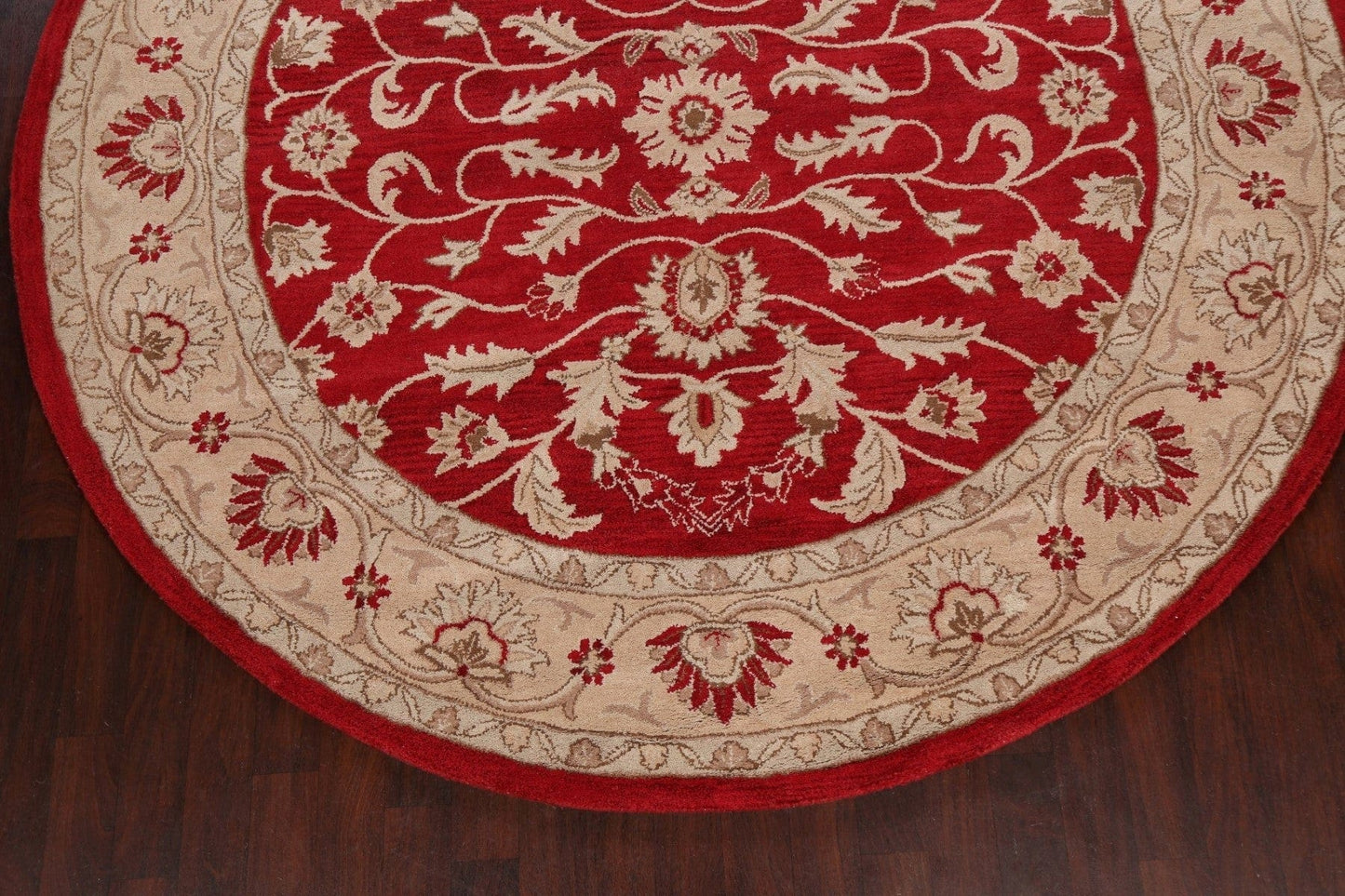 Hand-Tufted Wool Floral Round Rug 10x10