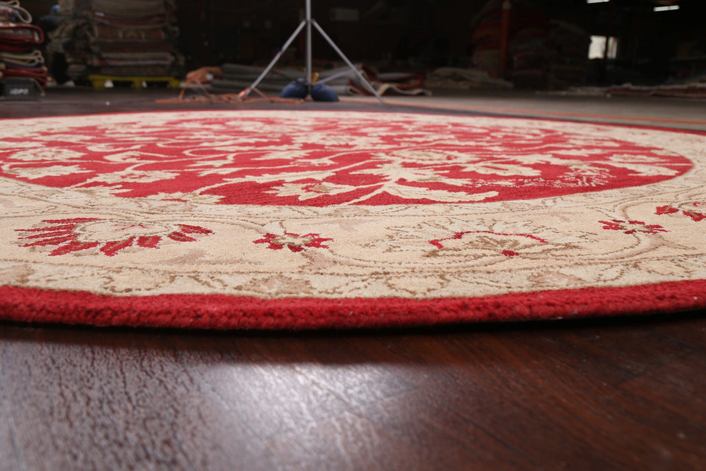 Hand-Tufted Wool Floral Round Rug 10x10