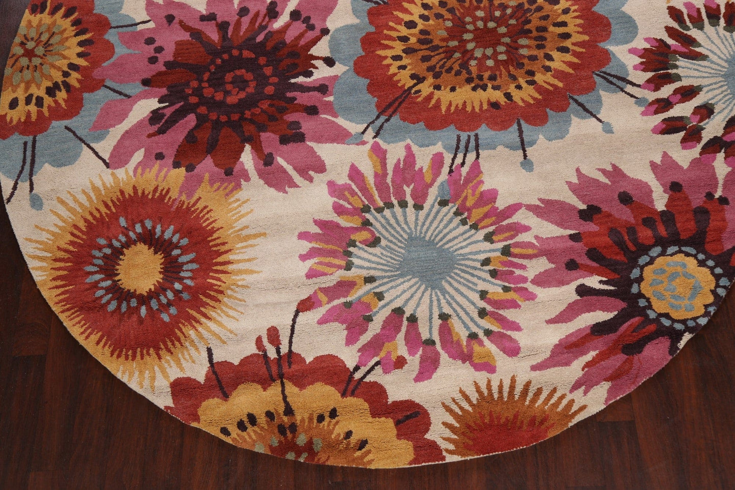 Floral Round Rug 10x10