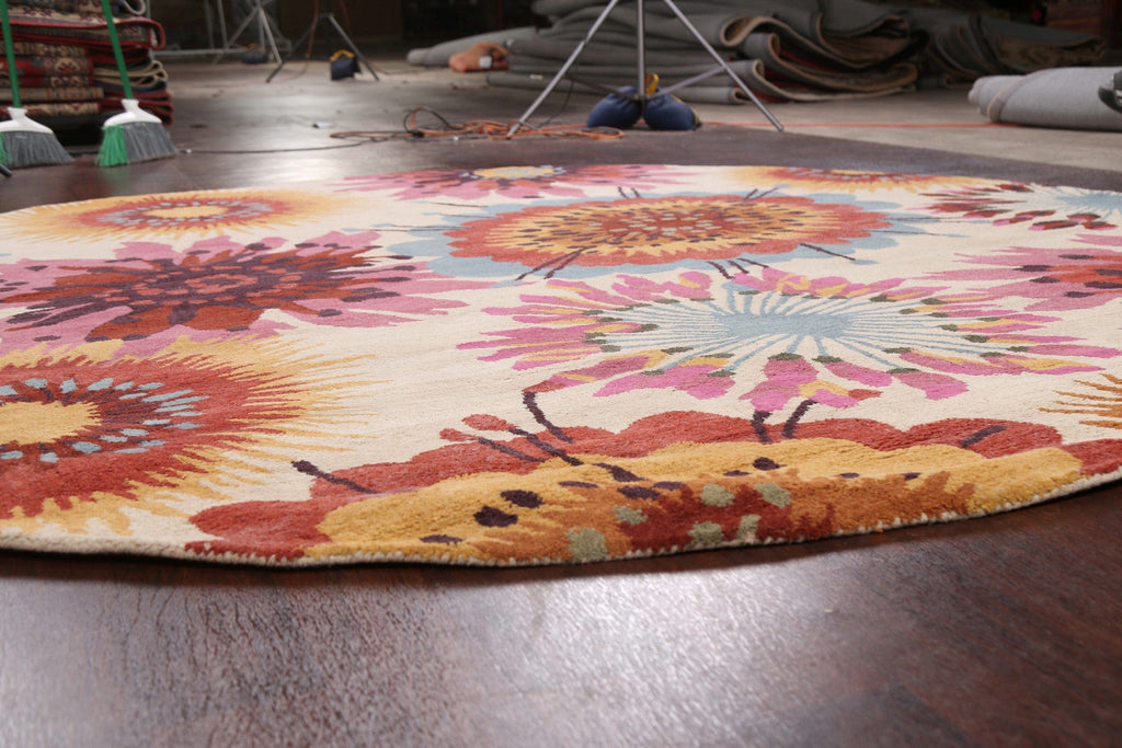 Floral Round Rug 10x10