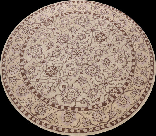 Hand-Tufted Floral Round Rug 10x10