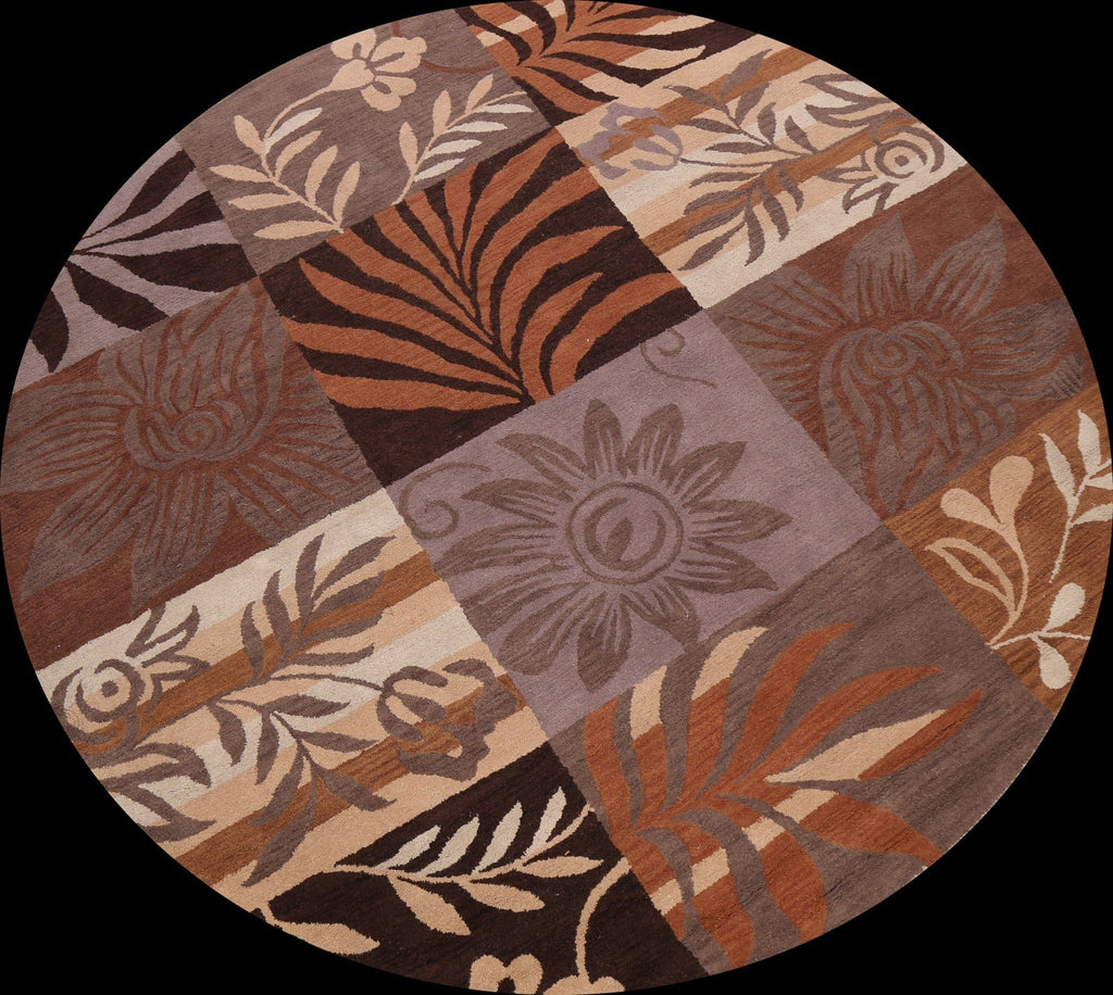 Floral Round Rug 10x10