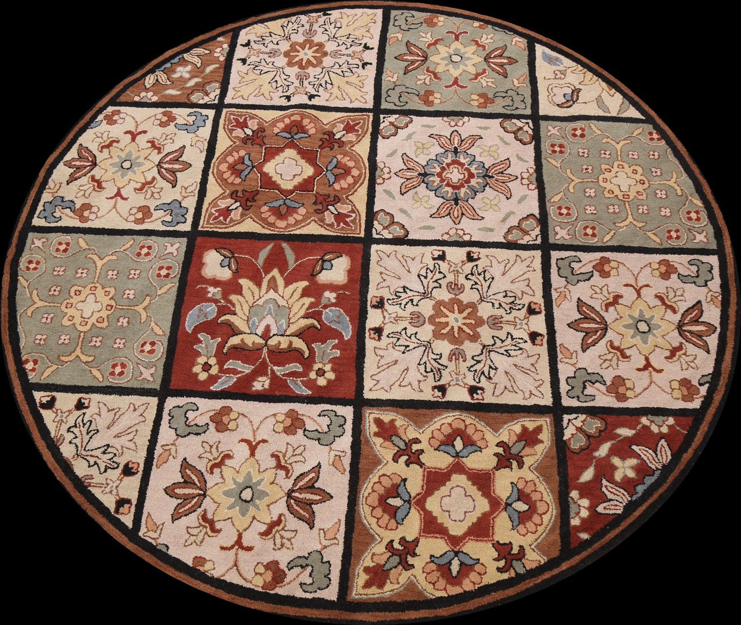 Floral Round Rug 10x10