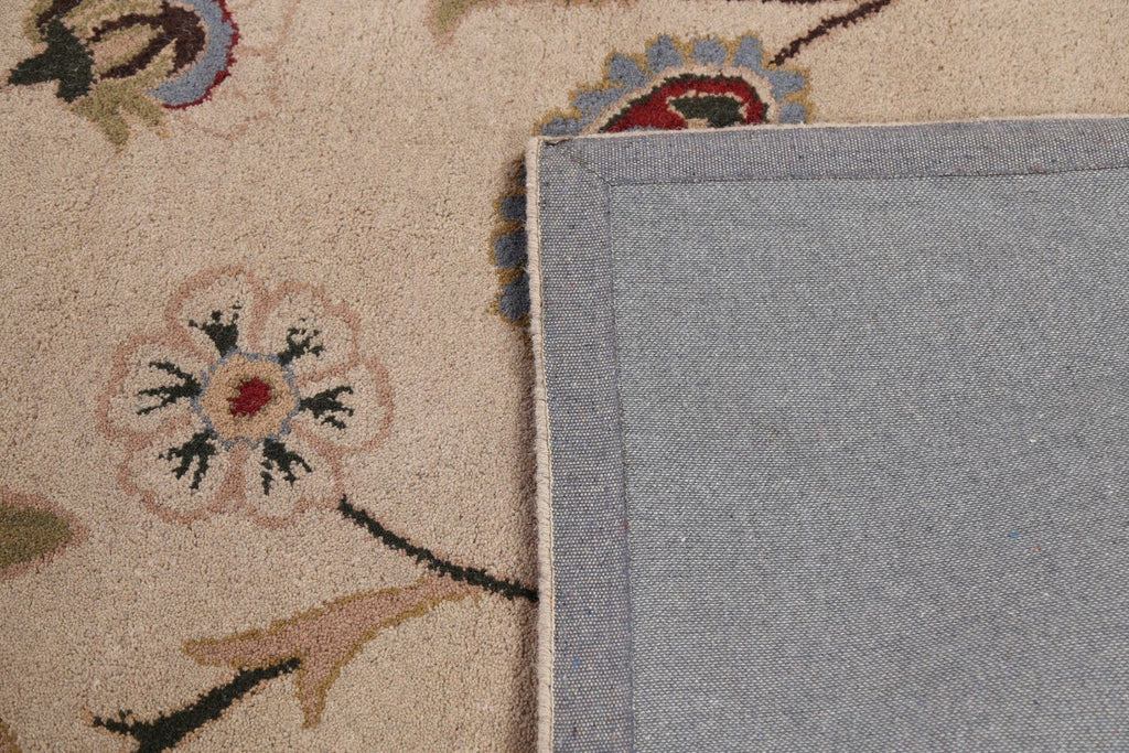 Floral Ivory Indian Area Rug 5x8