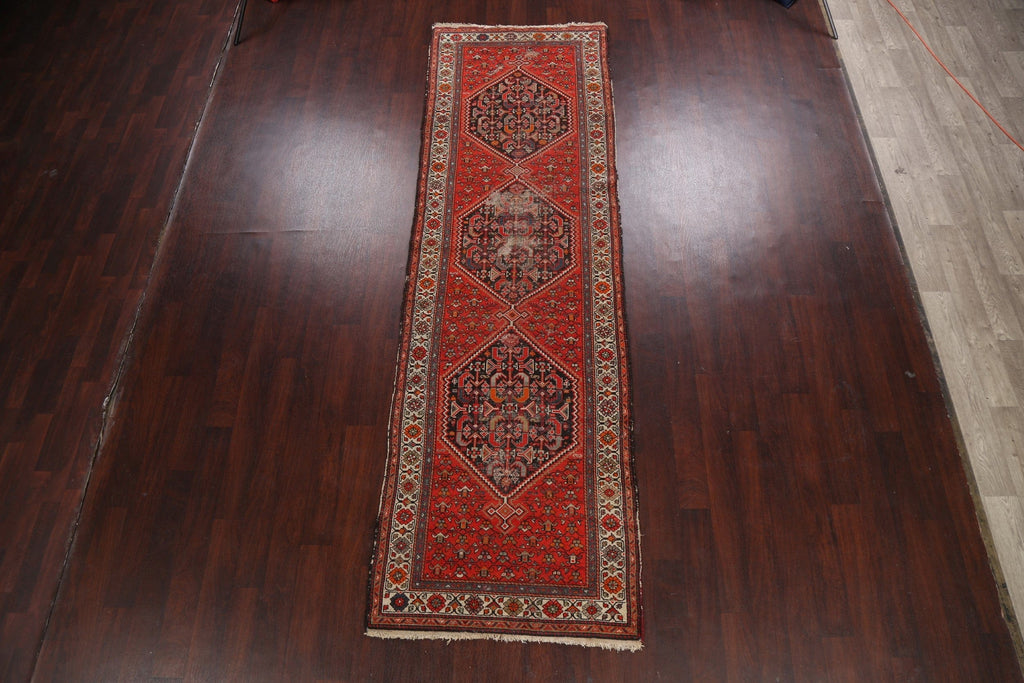 Antique Vegetable Dye Malayer Persian Runner Rug 3x11