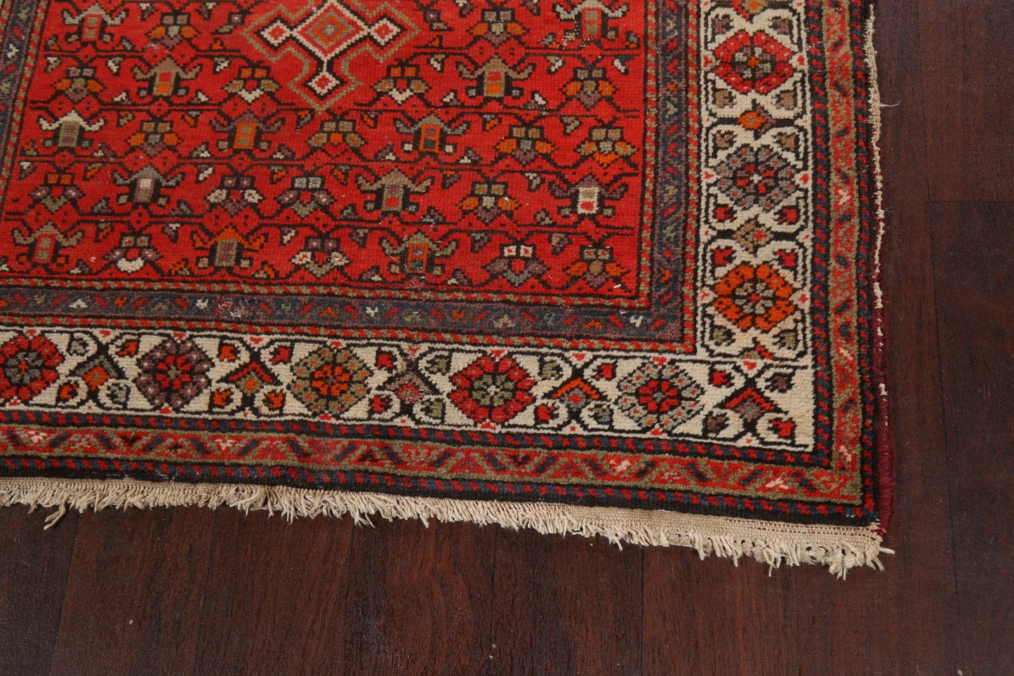 Antique Vegetable Dye Malayer Persian Runner Rug 3x11