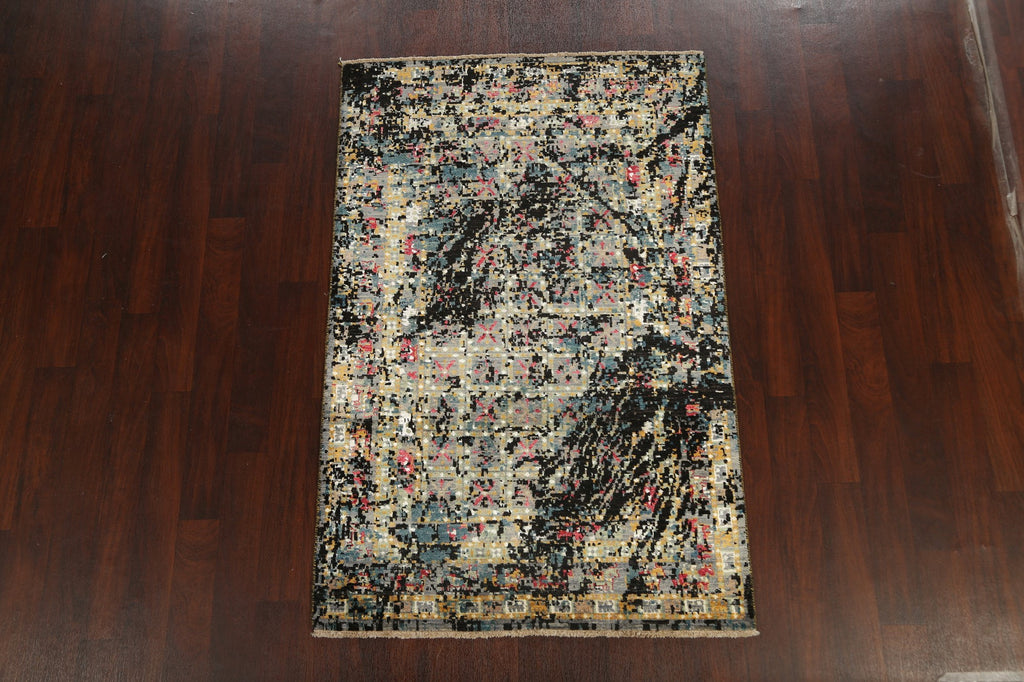 Vegetable Dye Modern Abstract Oriental Area Rug 4x6