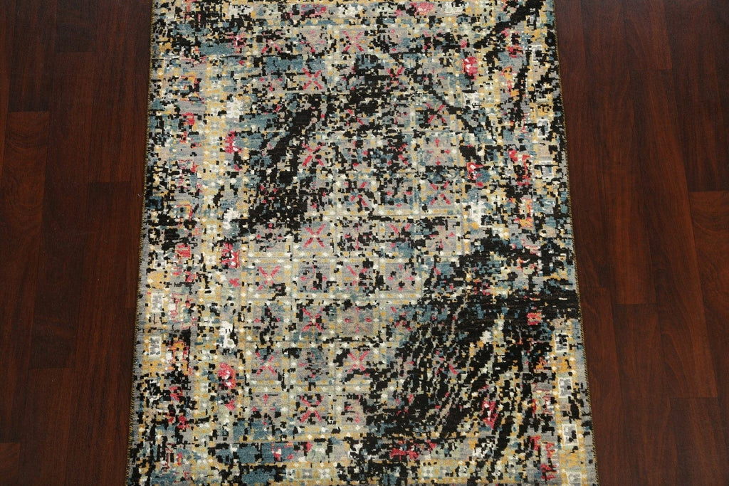 Vegetable Dye Modern Abstract Oriental Area Rug 4x6