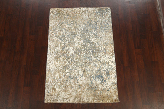 Vegetable Dye Modern Abstract Oriental Area Rug 4x6