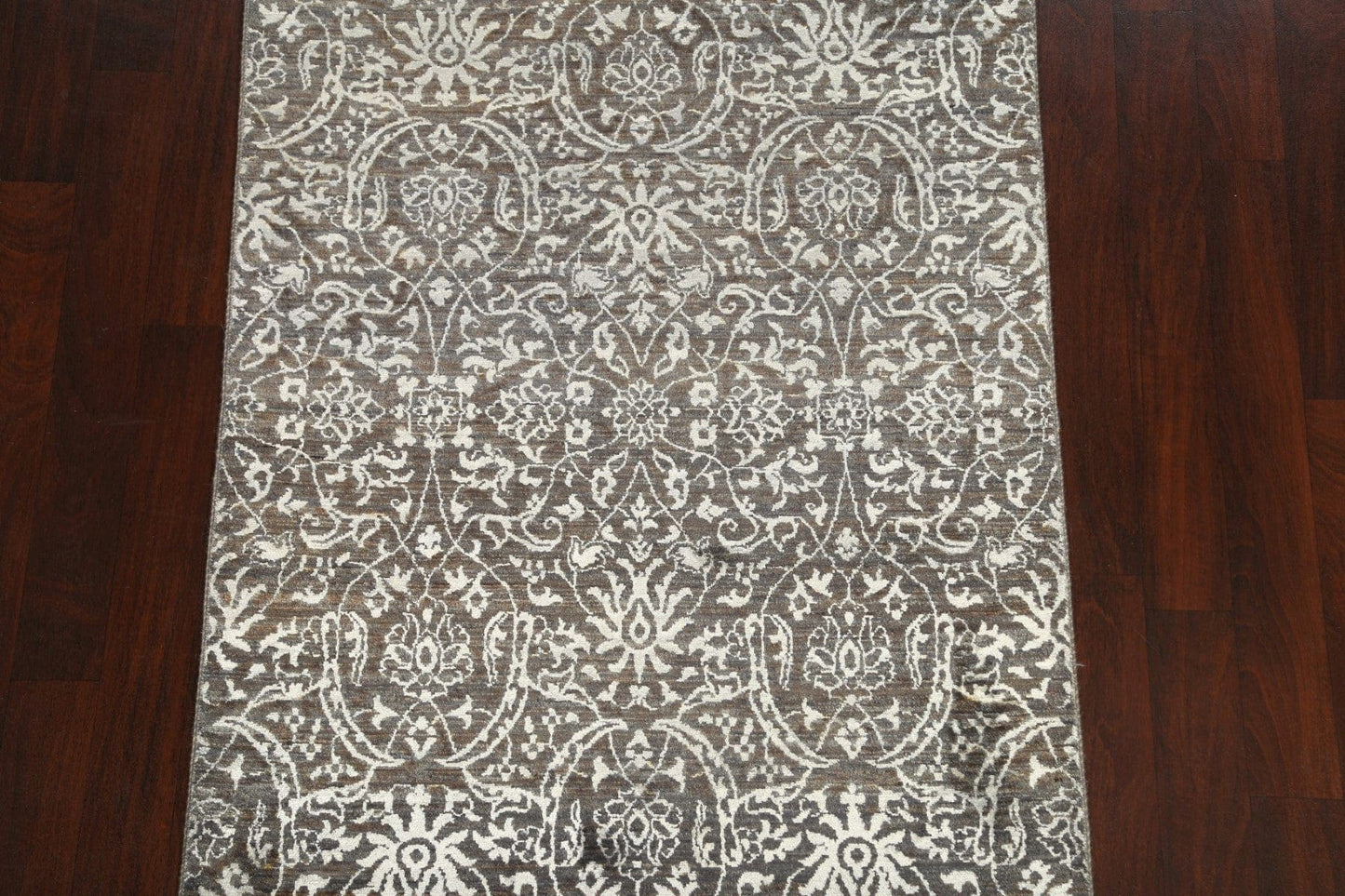 Vegetable Dye Floral Art & Craft Oriental Area Rug 4x6