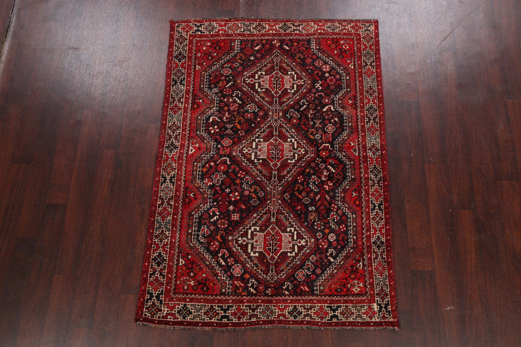 Vegetable Dye Tribal Shiraz Persian Area Rug 4x6