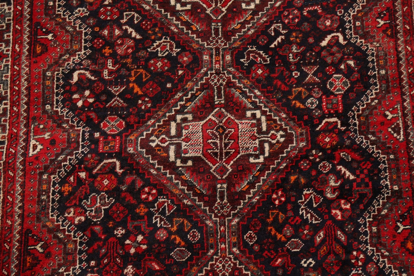 Vegetable Dye Tribal Shiraz Persian Area Rug 4x6