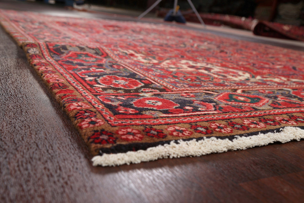 Geometric Red Heriz Persian Area Rug 7x10