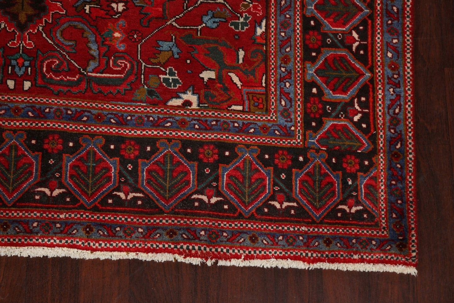 Geometric Red Heriz Persian Area Rug 7x10