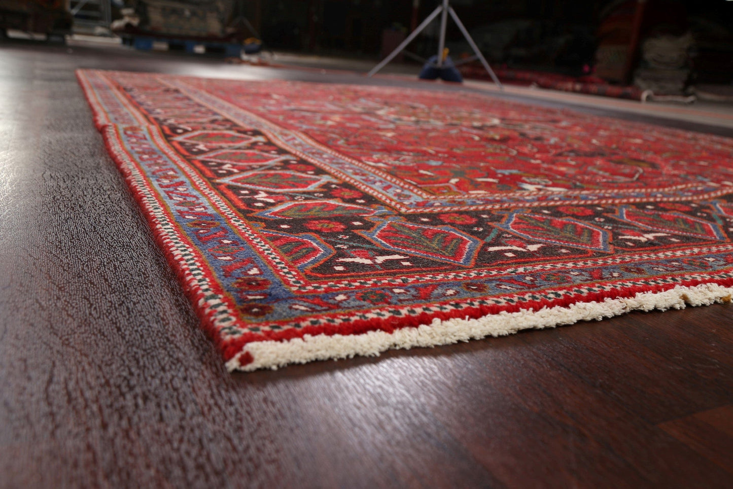 Geometric Red Heriz Persian Area Rug 7x10