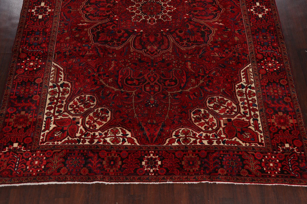 Geometric Red Heriz Persian Area Rug 10x13