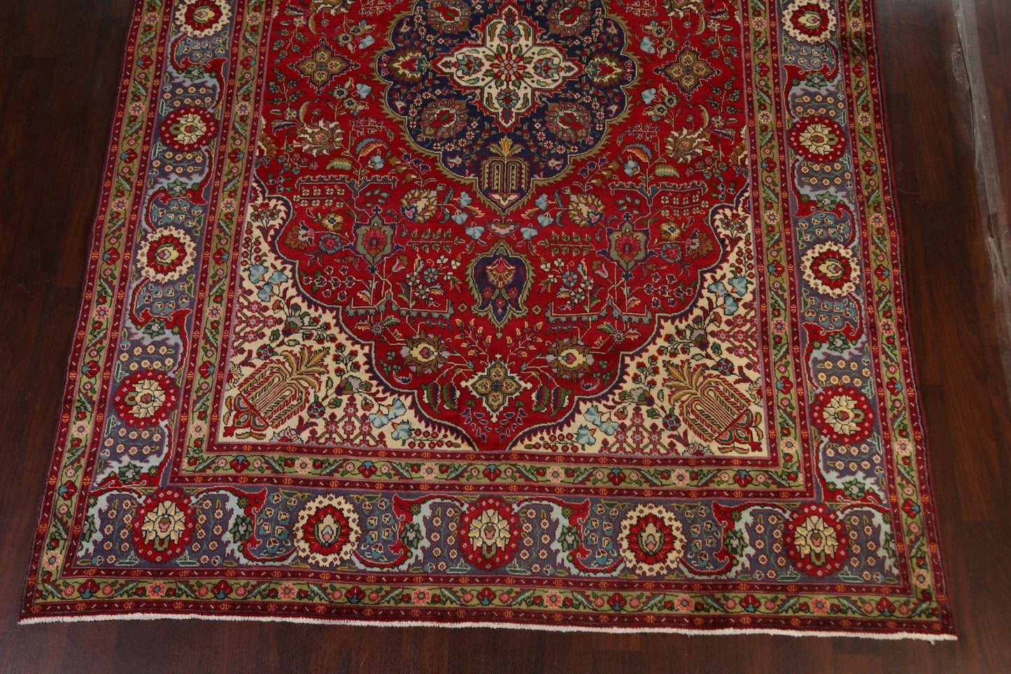 Floral Red Tabriz Persian Area Rug 8x12