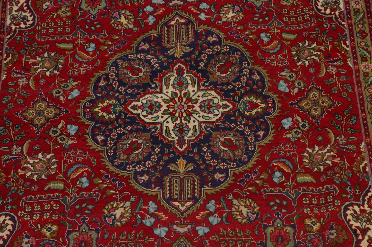 Floral Red Tabriz Persian Area Rug 8x12