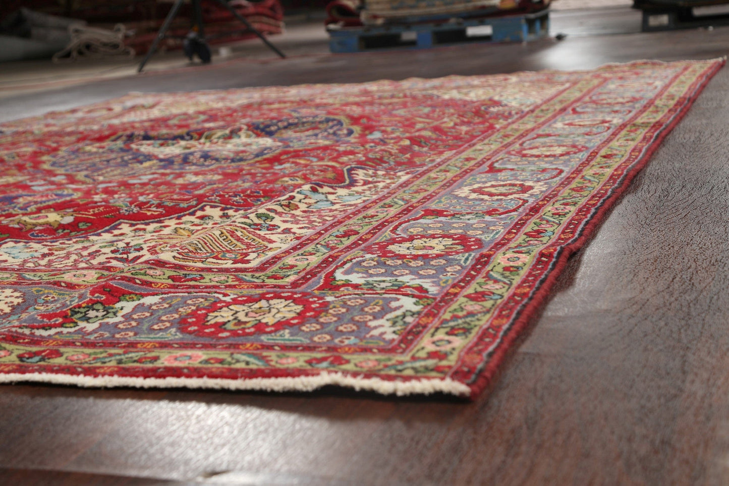 Floral Red Tabriz Persian Area Rug 8x12