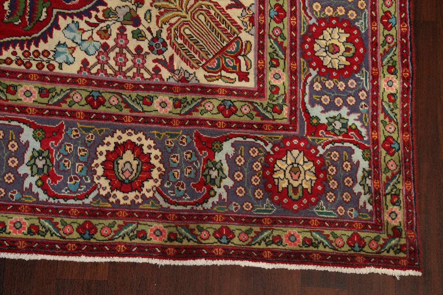 Floral Red Tabriz Persian Area Rug 8x12