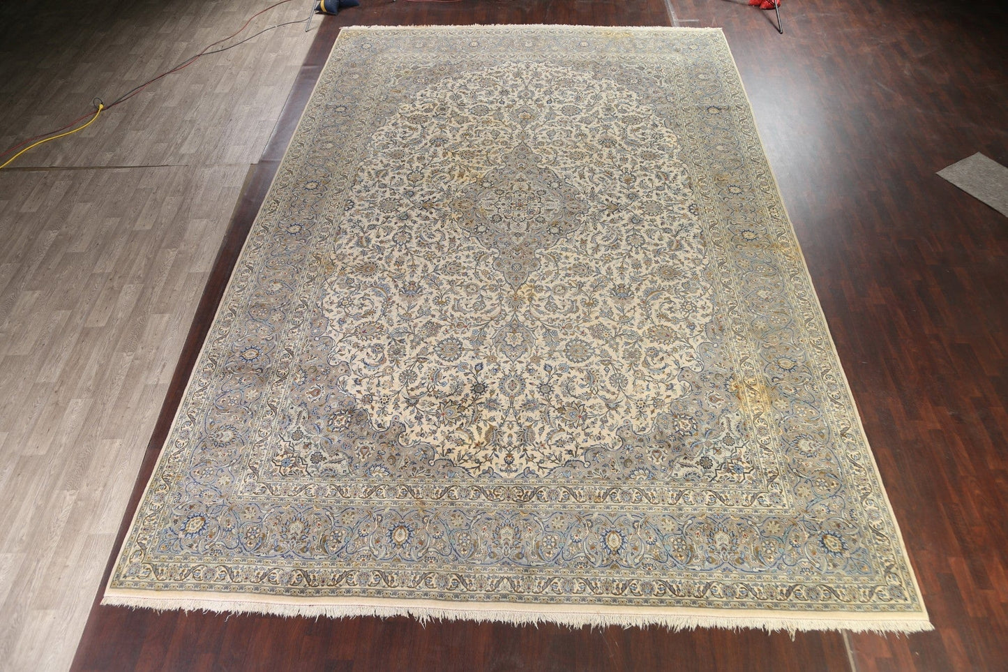 Traditional Floral Kashan Persian Area Rug 13x20