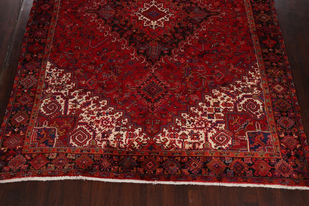 Geometric Red Heriz Persian Area Rug 10x13