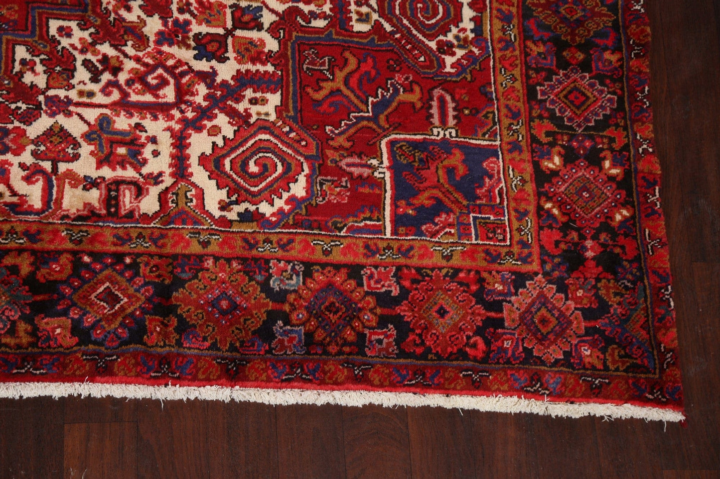 Geometric Red Heriz Persian Area Rug 10x13