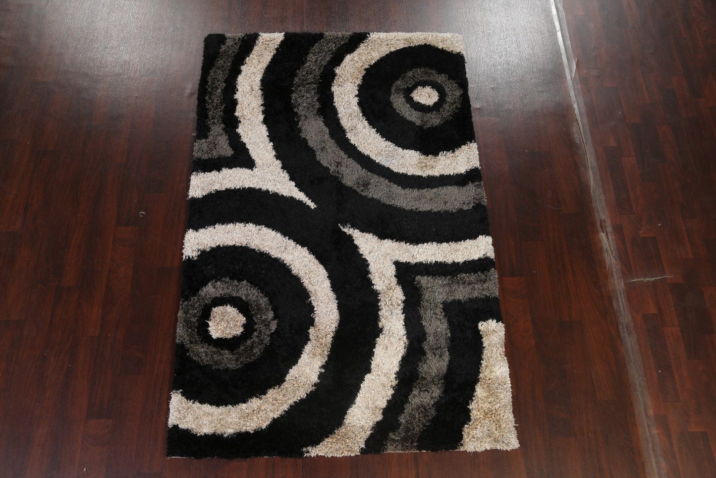 Contemporary Shaggy Oriental Area Rug 5x8