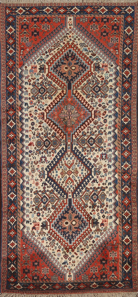 Vegetable Dye Tribal Yalameh Persian Area Rug 3x6