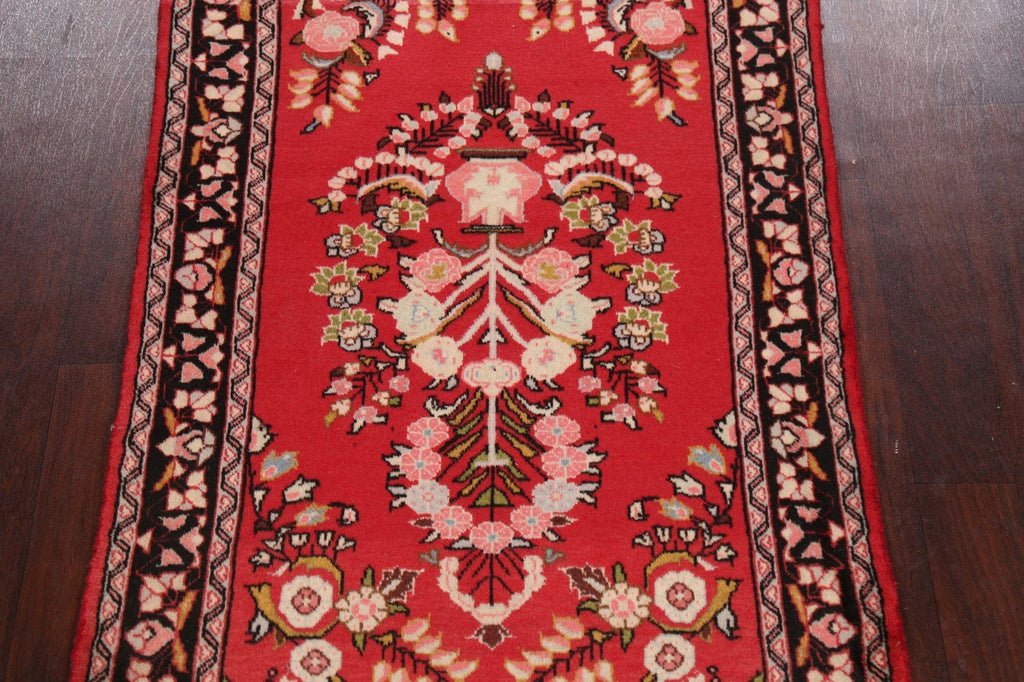 Floral Red Hamedan Persian Area Rug 3x5