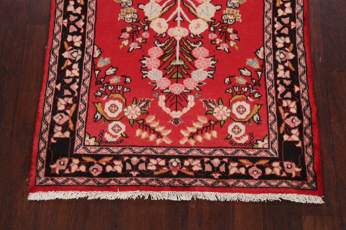 Floral Red Hamedan Persian Area Rug 3x5