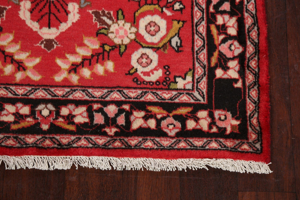 Floral Red Hamedan Persian Area Rug 3x5